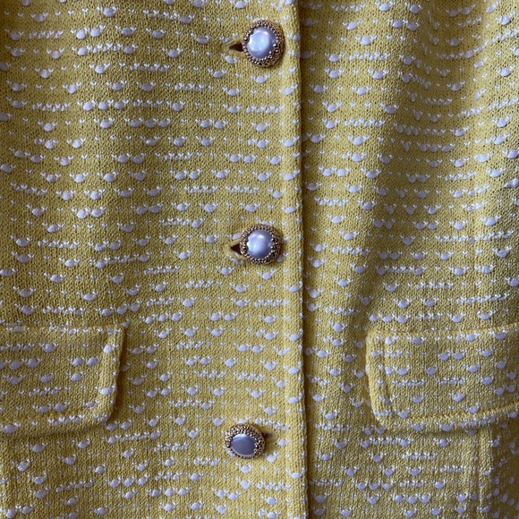 St. John Yellow Tweed Blazer | St. John Collection - Picture 3 of 10